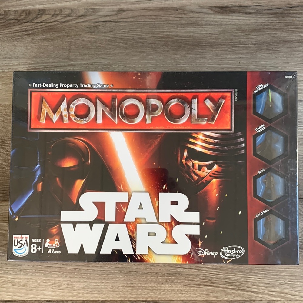 Star Wars Monopoly Game Hasbro Parker Brothers Disney StarWars New